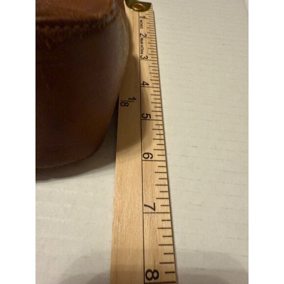 Fossil Tan Genuine Leather Shoulder Hobo Handbag Purse 6X8 Exterior Wear - Picture 8 of 16